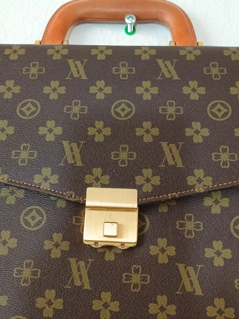 Louis Vuitton Monogram Briefcase Business Bag Portfolio Leather Hard-Sided Docum